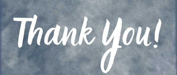 A grey background with the words "Thank You" written in white cursive font is pictured.