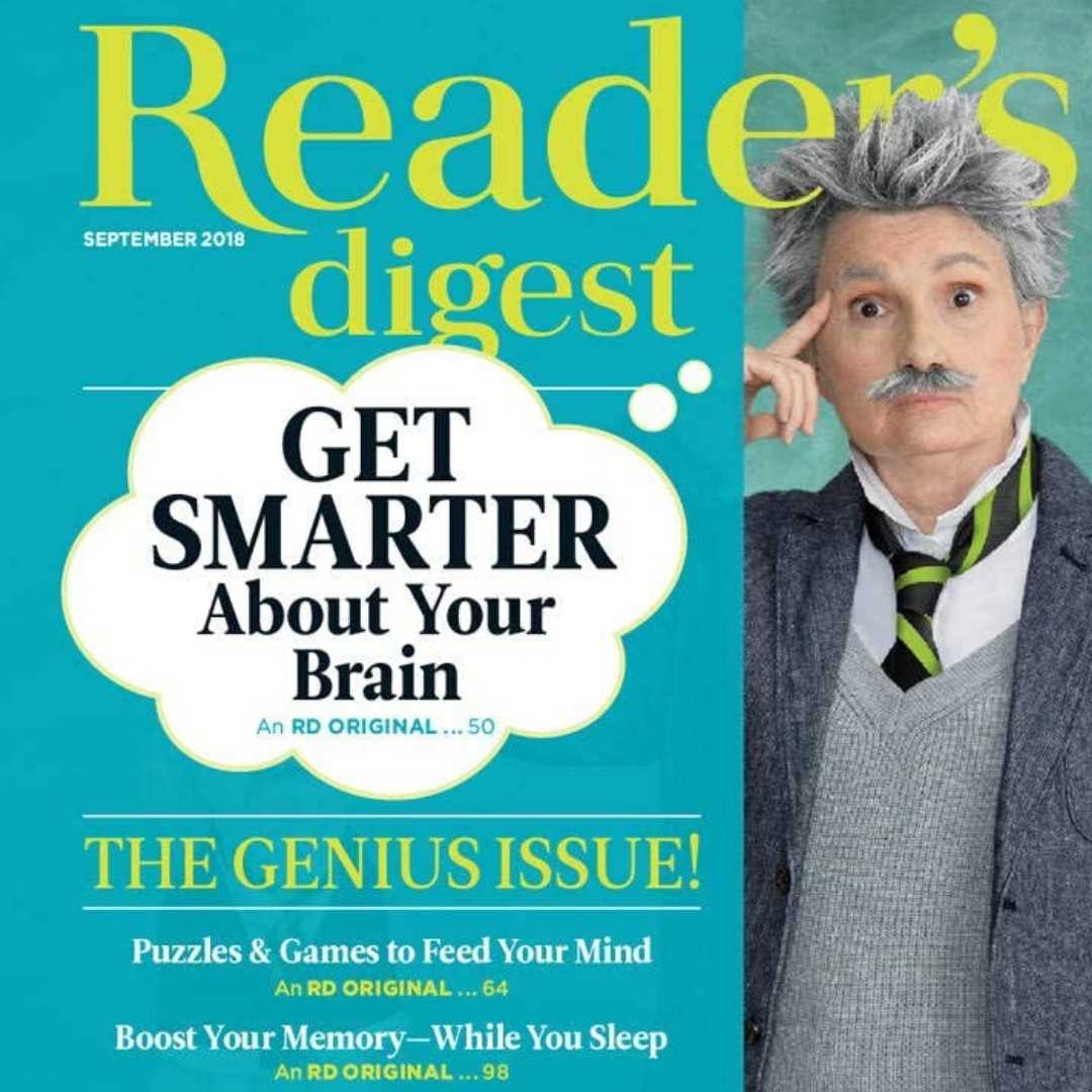 A copy of Reader's Digest Magazine is pictured
